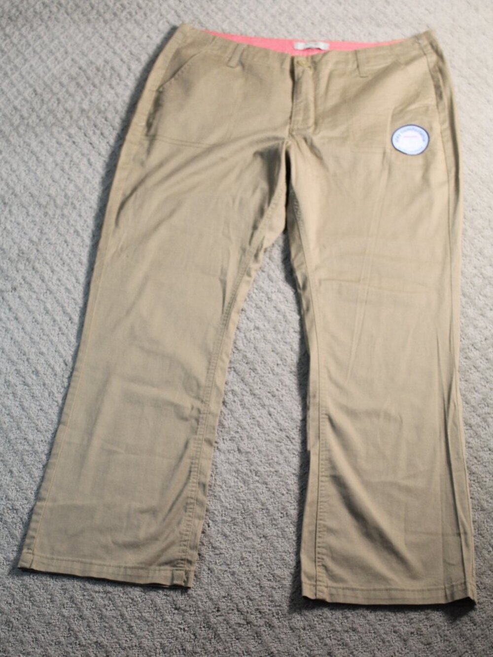 NWT Riders by Lee Size 16 Mid Rise Flared Khaki Pants